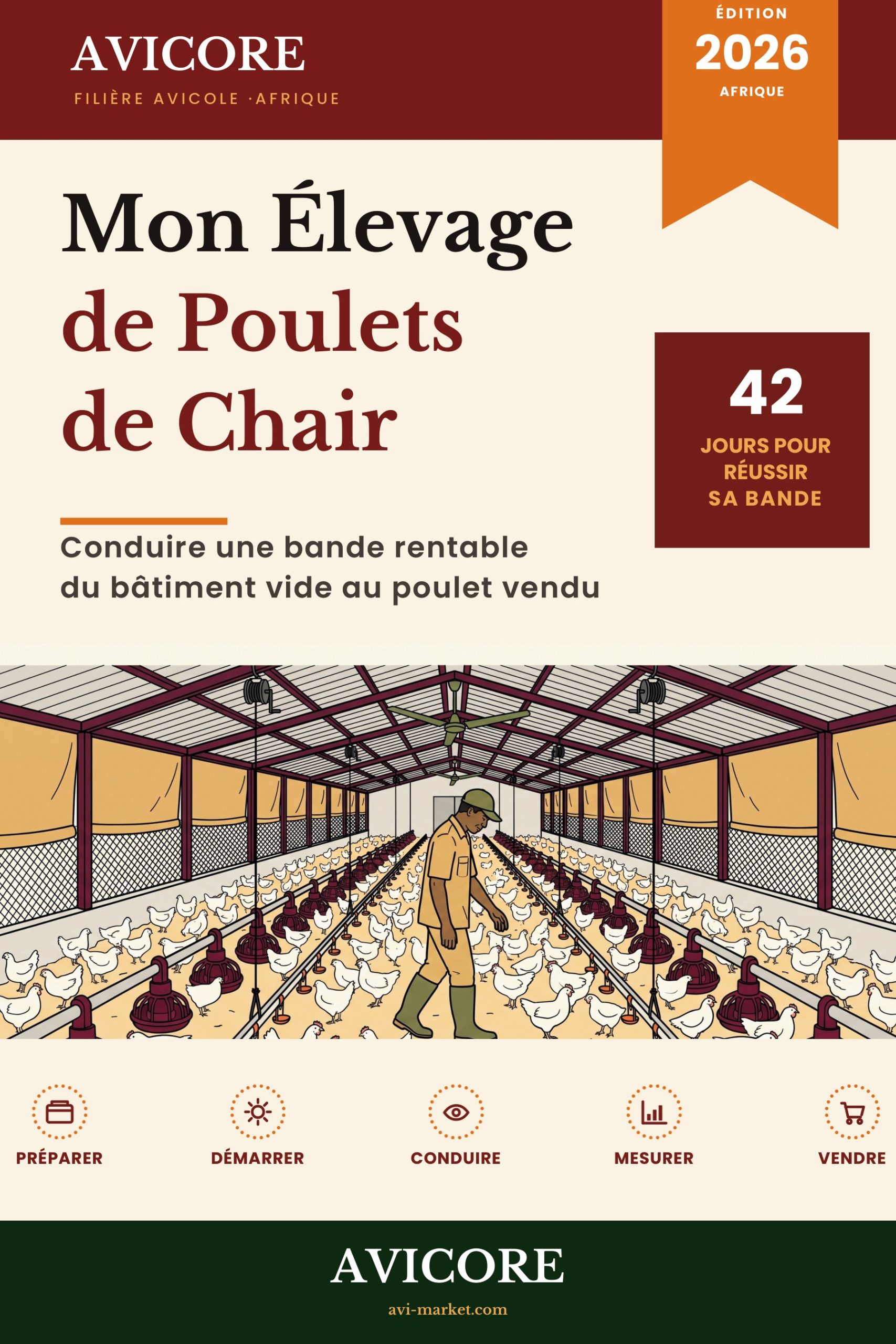 visuel_produit_poulet Mon Élevage de Poulets de Chair — Conduire une bande rentable en Afrique (ebook PDF) - Image 1
